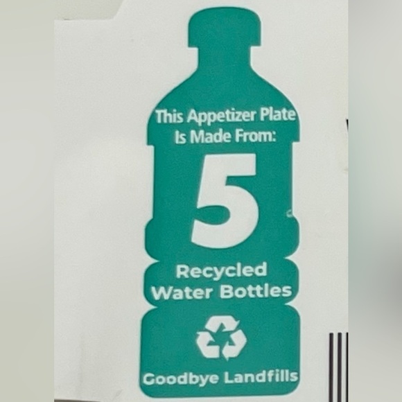 Eco-friendly Gnome and Mushroom Home 2-piece Appetizer Plates, New - Picture 5 of 7